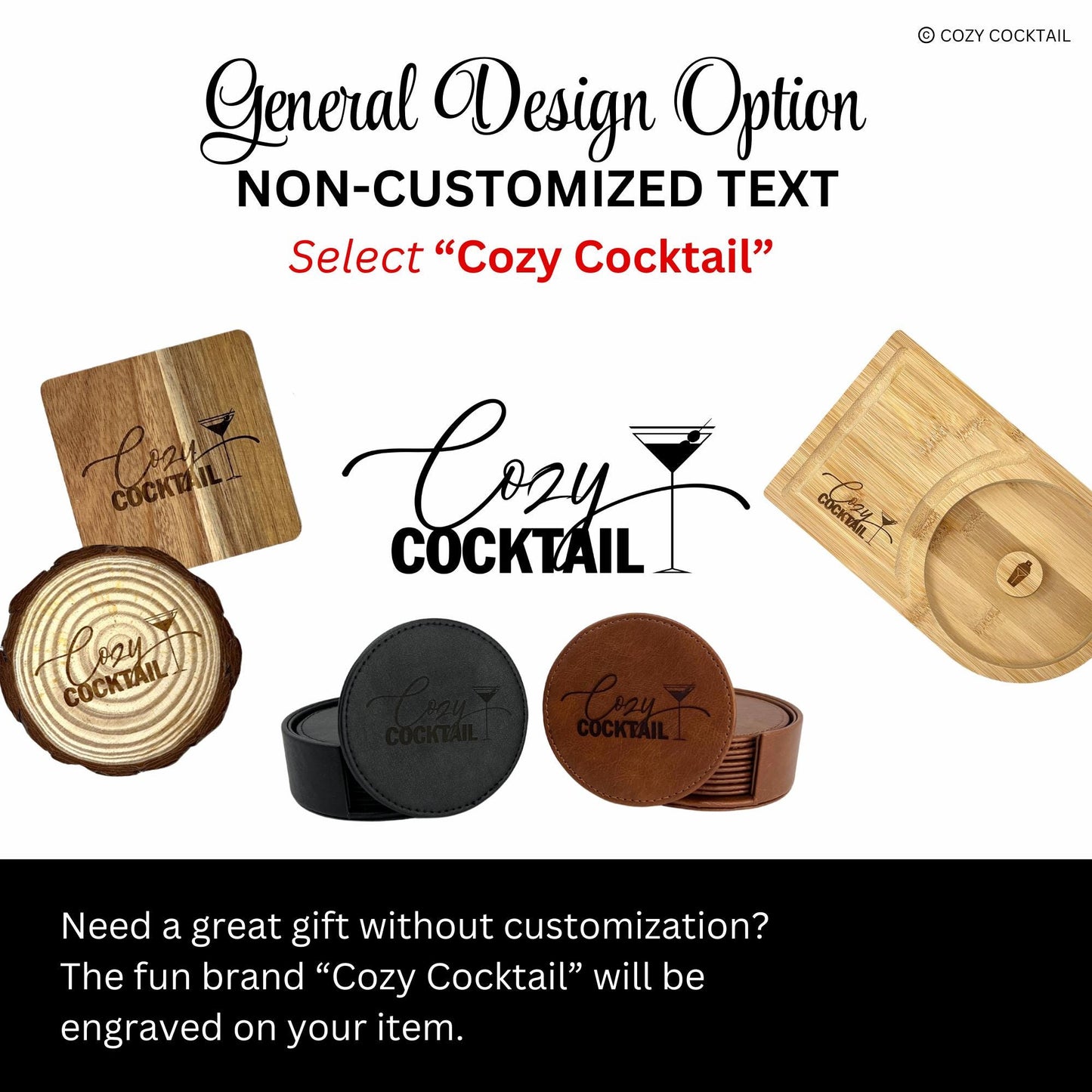 Engraved Luxury Cocktail Shaker Wood Set