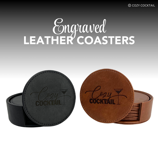Engraved Leather Coasters
