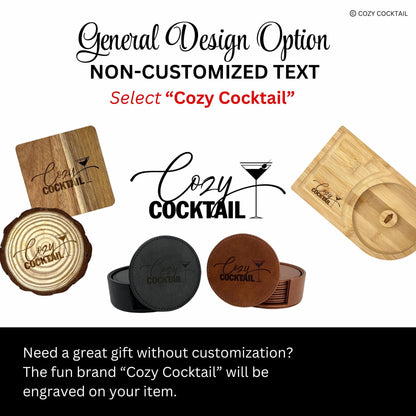 Engraved Luxury Cocktail Shaker Wood Set