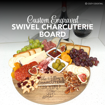 Engraved Swivel Charcuterie Board