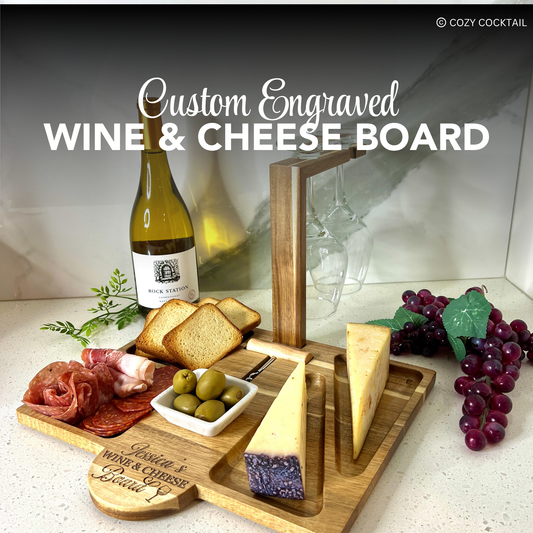 Engraved Wine & Cheese Board