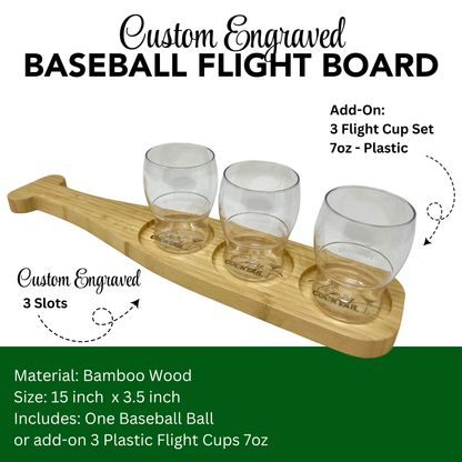 Baseball Beer Flight Board
