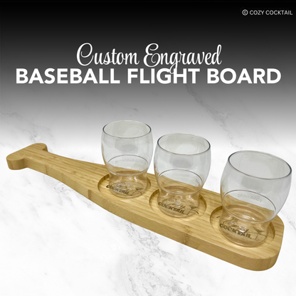 Baseball Beer Flight Board