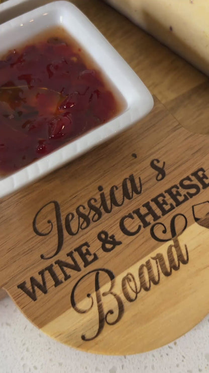 Engraved Wine & Cheese Board