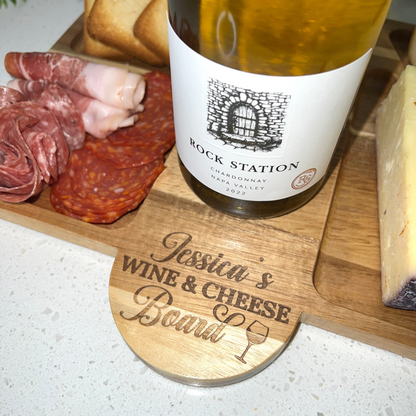 Engraved Wine & Cheese Board